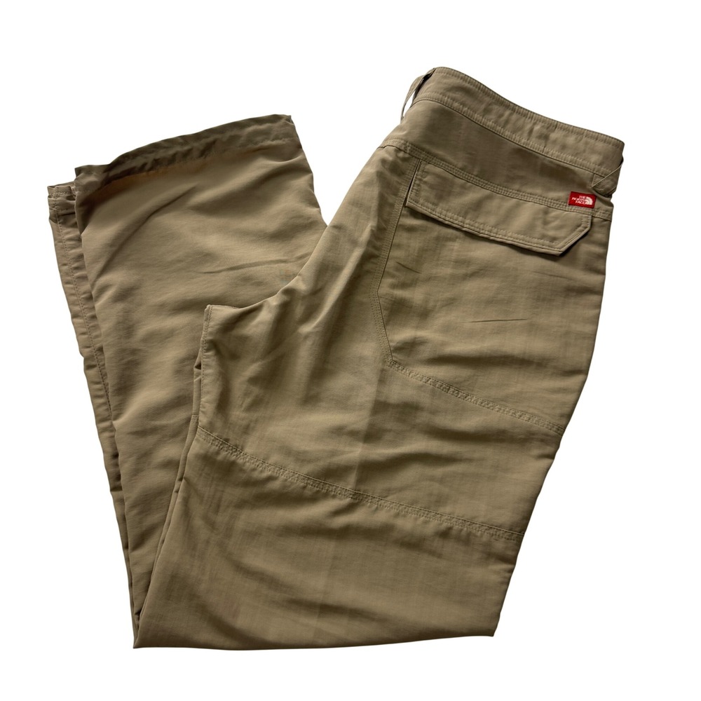 The North Face Mens Khaki Tan Hiking‎ Pants Straight Leg Utility Trail Trousers